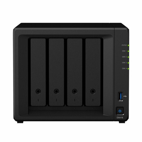 Synology DiskStation DS418 data-opslag-server NAS Mini Tower Ethernet LAN Zwart RTD1296