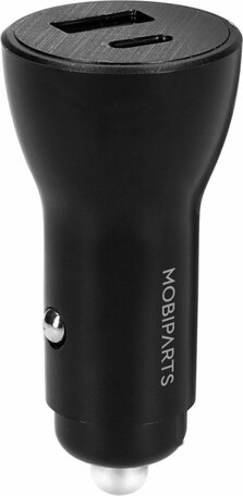 Mobiparts Car Charger 2-port 30W PD Fast Charging Black