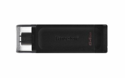 Kingston Technology DataTraveler 70 USB flash drive 64 GB USB Type-C 3.2 Gen 1 (3.1 Gen 1) Zwart