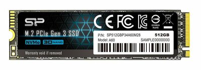 Silicon Power A60 | 512GB NVMe SSD | M.2 | Gen3 | 2.200MB/s