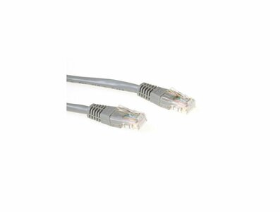 ACT Grijze 10 meter UTP CAT6 patchkabel met RJ45 connectoren