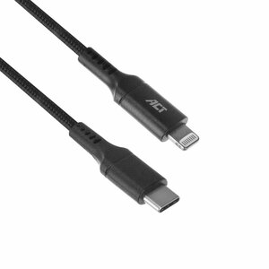ACT kabel | USB-C naar Lightning | 1 m | Zwart | AC3095