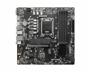 MB MSI PRO B760M-P | Socket LGA 1700 | Intel B760 | 4xDDR5 | Micro-ATX | Moederbord
