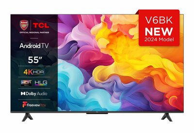 TCL 55V6B | 55'' Ultra HD 4K | LED Smart TV | Wifi | Google TV | HDR10 | 50Hz