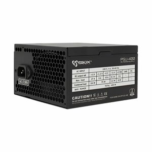 SBOX PSU-400/R Black Metal | 400 Watt ATX PSU | Power Supply | Voeding