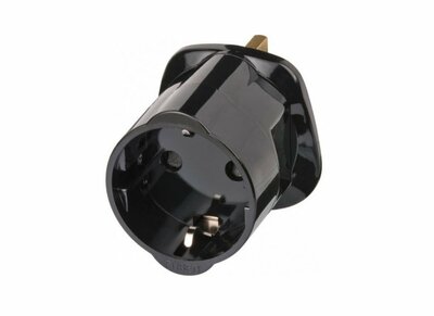 Brennenstuhl Reisadapter | Geaard | Type G (VK) naar Type F | Zwart