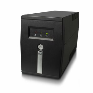 ACT AC2305 Line-Interactive UPS | 600 VA | 2 Stopcontacten (1x C13, 1x Type F) | AVR Spanningstabilisatie | Bescherming tegen Stroomstoringen