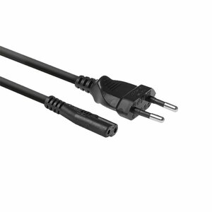 ACT AC3300 | Elektriciteitssnoer | 1,5 Meter | CEE7/16 naar C7 Stekker | Zwart