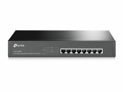 TP-LINK TL-SG1008MP | Unmanaged Gigabit Ethernet Switch | 8 Poorten | PoE | Zwart