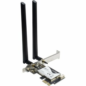 Inter-Tech DMG-35 | Wi-Fi 6 & Bluetooth 5.0 PCIe Adapter | 3000 Mbps | Dual-band (2,4 GHz / 5 GHz) | Intel AX200 Chipset | PCIe x1