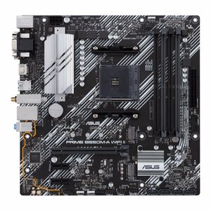 ASUS PRIME B550M-A WIFI II | Socket AM4 | AMD B550 | 4xDDR4 | Micro-Atx | Moederbord