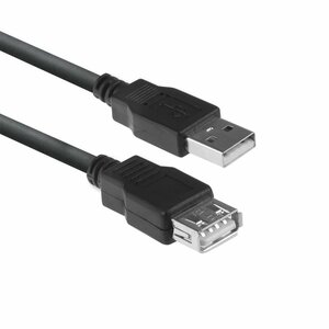 ACT AC3040 | USB 2.0 Kabel | USB-A naar USB-A | 1.8m | Zwart