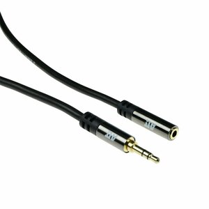 ACT AC3615 | 3.5mm Audiokabel | 2 Meter | Stereo Jack naar Jack | Zwart