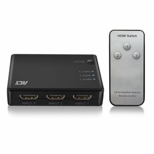 ACT AC7845 HDMI Switch | 3 Ingangen | 1 Uitgang | 4K @ 30Hz | Inclusief Afstandsbediening