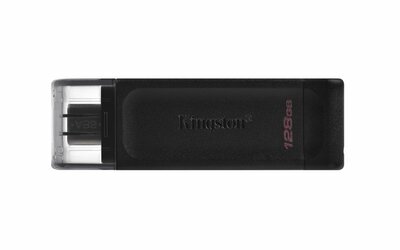 Kingston DataTraveler 70 | 128GB USB-C 3.2 Flash Drive | Zwart