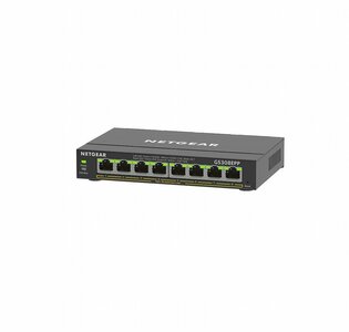 NETGEAR GS308EPP | 8-Poorts Gigabit Ethernet Switch | High-Power PoE+ | Zwart