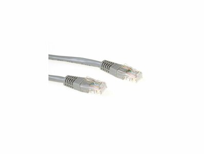 ACT netwerkkabel | Patchkabel | Cat6 | U/UTP (UTP) | 0,5 m | Grijs | RJ45 connectoren