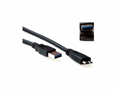 ACT SB3028 | USB 3.2 Gen 1 | USB-A naar Micro-USB-B | 0.5m | Zwart