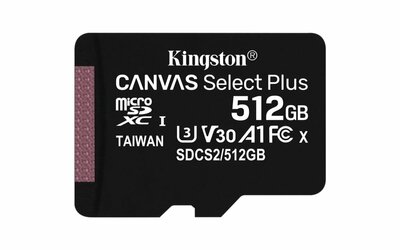 Kingston Canvas Select Plus | SDXC | 512GB | Class 10 | UHS-I U1