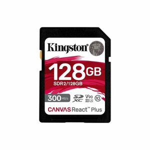 Kingston Canvas React Plus | SDXC | 128GB | Class 10 | UHS-II U3 | V90