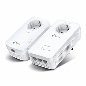 TP-Link TL-WPA8631P KIT | AV1300 Powerline Adapter Set | 1300 Mbps | Gigabit Ethernet | Wi-Fi AC1200 | Met Stopcontact | Wit