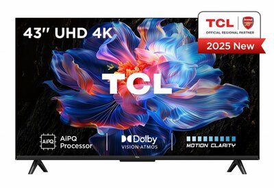 TCL 43V6C | 43" 4K Ultra HD DLED Smart TV | Google TV | Dolby Vision | 60Hz | HDMI 2.1