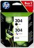 HP 304 originele zwarte/drie-kleuren inktcartridges, 2-pack_