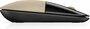 HP Z3700 | Ambidextrous Draadloze Muis | RF-Draadloos | 1200 DPI | Gold_
