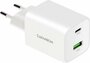 Mobiparts GaN Wall Charger USB-C/USB-A3.0/QC 45W Wit_