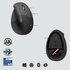 Logitech Lift for Business | Ergonomische Draadloze Muis | Rechtshandig | RF + Bluetooth | 4000 DPI | Grafiet_