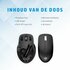 HP 430 | Multi-Device Ambidextrous Draadloze Muis | RF-Draadloos + Bluetooth | 1200 DPI | Zwart_