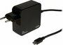 Inter-Tech Argus PD-2065 | Universele USB-C Oplader 65W | Zwart | Met Geïntegreerde Kabel_