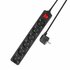 ACT AC2465 | Stekkerdoos | 6 Stopcontacten | 3 m | Binnen | Zwart_