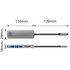 ACT AC7050 | 3-Poorts USB-C Hub | Kaartlezer | Zilver_