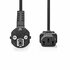 Nedis CEGL10000BK50 | 5 m Stroomkabel | CEE 7/7 Male (Haaks) naar IEC C13 | Zwart_
