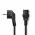 Nedis CEGP10000BK20 | 2 m Stroomkabel | Type F (CEE 7/7) Haaks naar IEC-320-C13 | Zwart | 10A | PVC_
