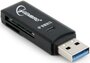 Gembird UHB-CR3-01 | Geheugenkaartlezer | USB 2.0 | SD/microSD | Zwart_