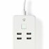 Nedis | Wi-Fi Slimme Stekkerdoos | 4 Stopcontacten | 2 USB-poorten | Wit_
