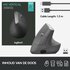 Logitech MX Vertical | Draadloze Ergonomische Muis | Rechtshandig | RF + Bluetooth + USB-C | 4000 DPI suggestie | Grafiet | RETURNED_