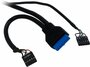 Inter-Tech CI-01 | Interne geheugenkaartlezer | USB 3.2 Gen 1 (5 Gbps) | 3.5" bay | Ondersteunt CF, SD, microSD, MS, xD | Zwart_