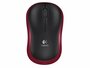 Logitech M185 | Draadloze Muis | Links- en Rechtshandig | RF | 1000 DPI | Zwart/Rood_