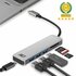 ACT AC7050 | 3-Poorts USB-C Hub | Kaartlezer | Zilver_