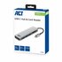 ACT AC7050 | 3-Poorts USB-C Hub | Kaartlezer | Zilver_