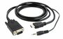 Gembird A-HDMI-VGA-03-6 | HDMI naar VGA Adapter met Audio | 1,8 m | Zwart_