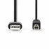 Nedis CCGT60100BK20 | USB 2.0 | USB-A naar USB-B | 2m | Zwart_
