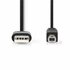 Nedis CCGT60100BK20 | USB 2.0 | USB-A naar USB-B | 2m | Zwart_