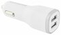 Mobiparts Car Charger | Dual USB-A Autolader 12W / 2.4A | Wit_