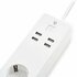 Nedis | Wi-Fi Slimme Stekkerdoos | 4 Stopcontacten | 2 USB-poorten | Wit_